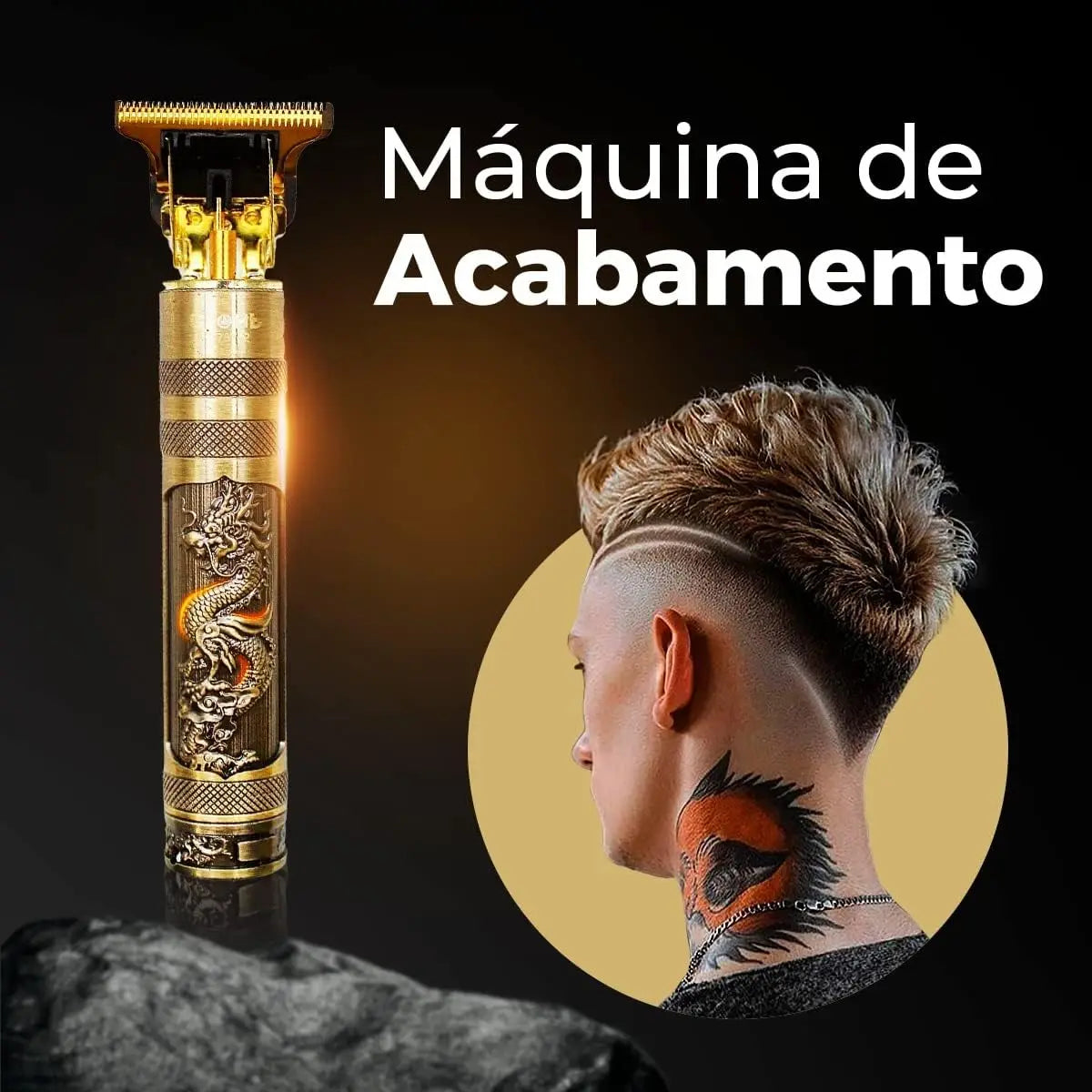 Máquina de corte de cabelo profissional elétrica aleatória designer masculino