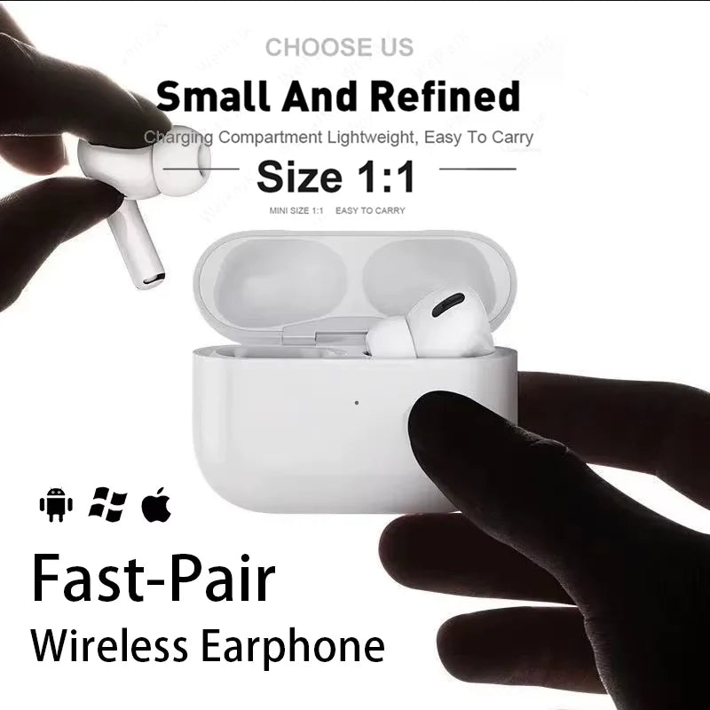 Fones de ouvido sem fio Bluetooth Air Pro 5 TWS Max originais, intra-auriculares, esportivos, com cancelamento de ruído, para iPhone da Apple