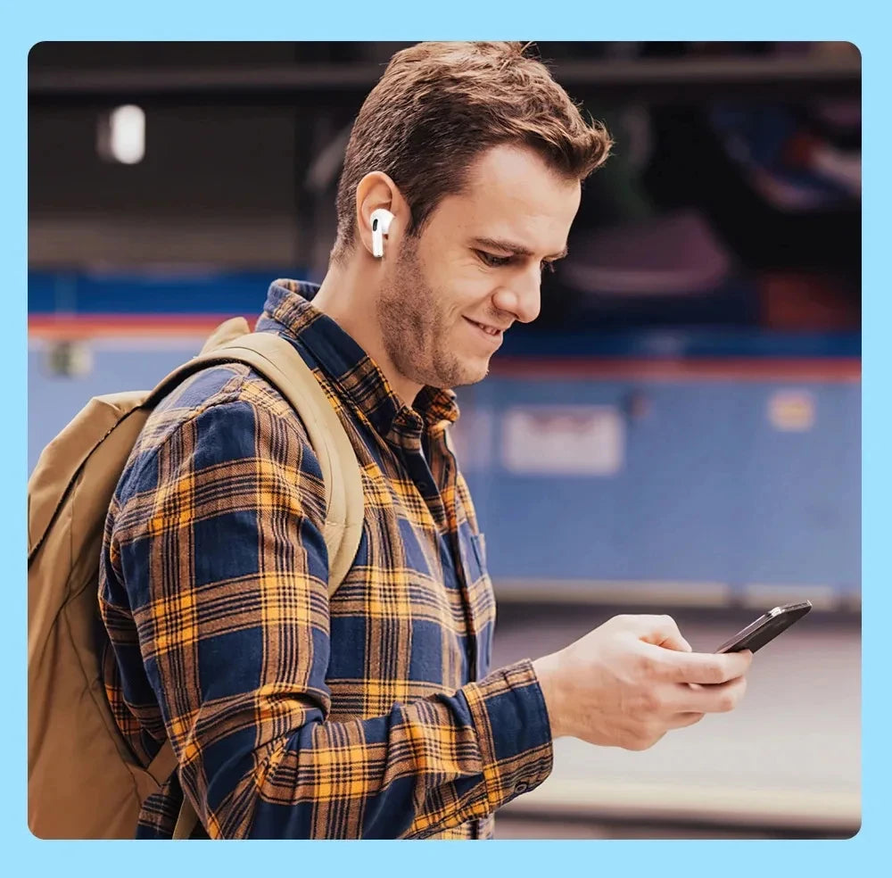 Fones de ouvido sem fio Bluetooth Air Pro 5 TWS Max originais, intra-auriculares, esportivos, com cancelamento de ruído, para iPhone da Apple