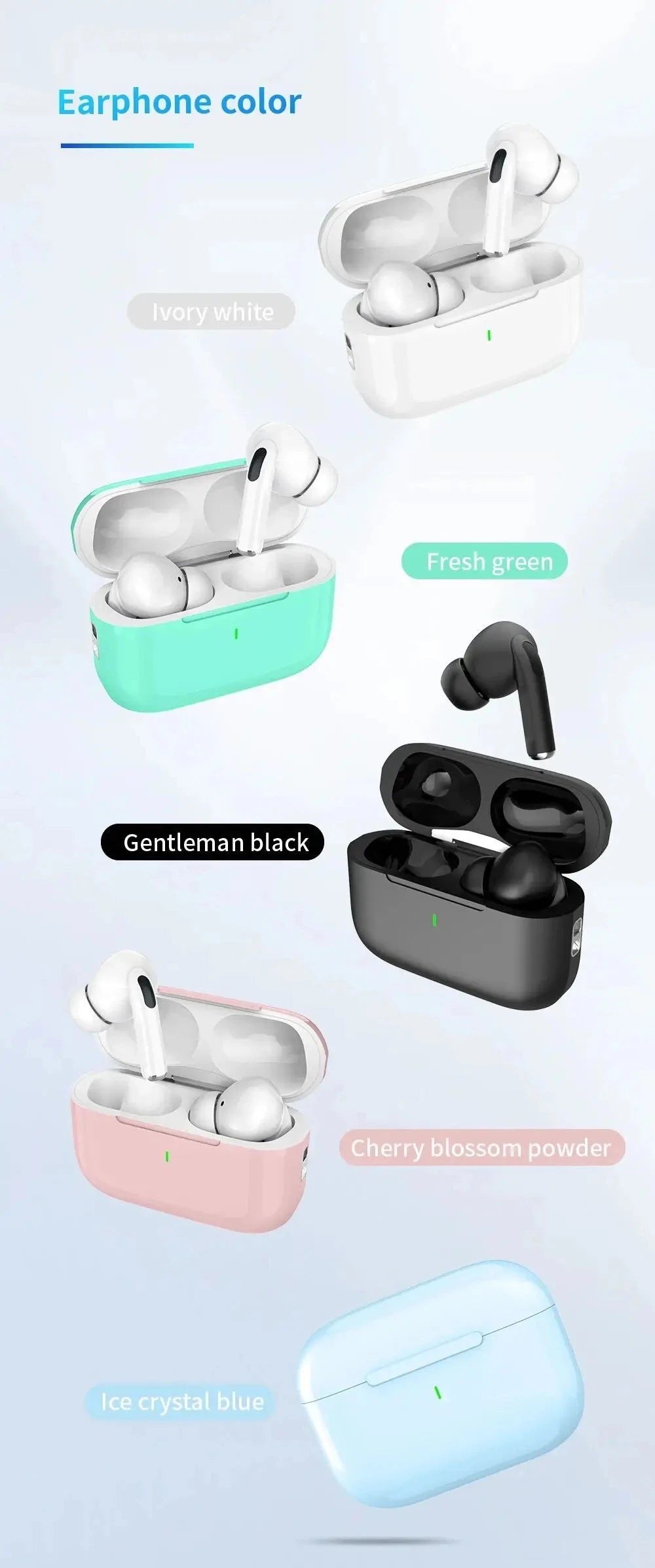 Fones de ouvido sem fio Bluetooth Air Pro 5 TWS Max originais, intra-auriculares, esportivos, com cancelamento de ruído, para iPhone da Apple
