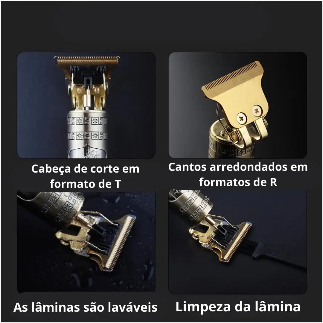 Máquina de corte de cabelo profissional elétrica aleatória designer masculino