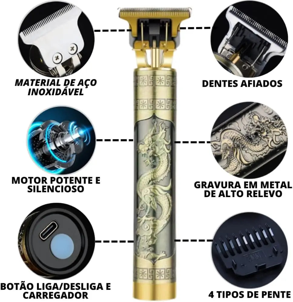 Máquina de corte de cabelo profissional elétrica aleatória designer masculino